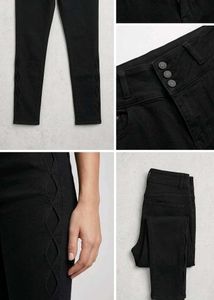 Black Skinny Jeans with Cutout Detail