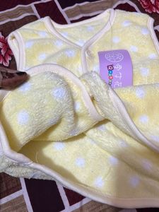 Cute Yellow Polka Dot Baby Vest