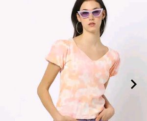 Tie-Dye Puff Sleeve Top