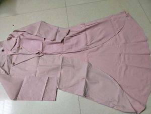 Elegant Pink Long Coat Style Kurta