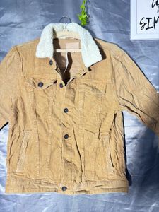 Stylish Corduroy Sherpa Lined Jacket