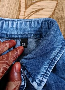 Auli Brand Floral Frock With Heavy Denim Jacket
