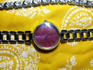 Silver Tone Watch &amp; Bracelet Set