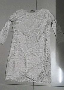 Elegant White Lace Dress