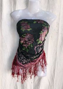 Velvet Rose Strapless Top