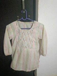Embellished Striped Kurti