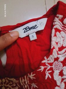 Red Embroidered Dress