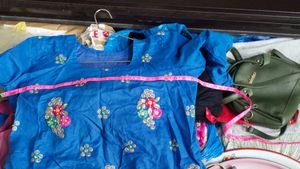 Embellished Blue Kurta