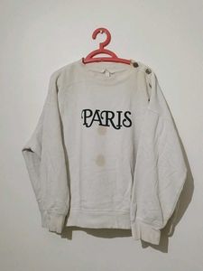 White Paris Sweatshirt