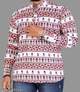large size Stylish Printed Kurta for Men