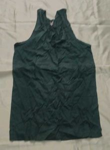 Dark Green Sleeveless Top