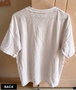 Zudio White Cotton T-shirt