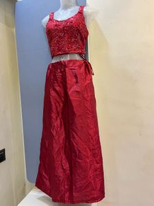 DIWALI SALE🚨Stunning Red Sequin hEmbellished Lehe