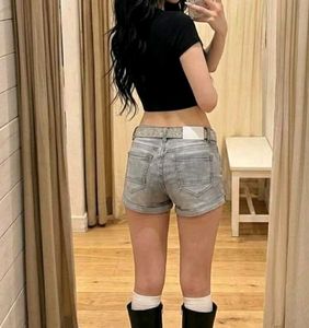 Grey Denim Shorts