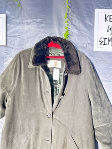 Olive Green Fur Collar Jacket