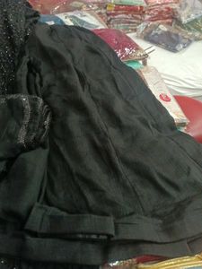 Black Embellished Kurta Set