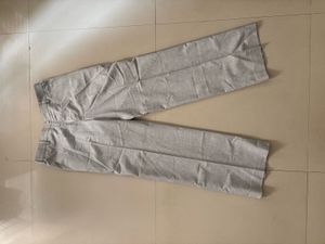 Men's Grey Textured Dress Pants