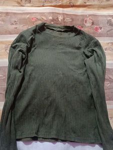Ribbed Mock Neck Long Sleeve Top