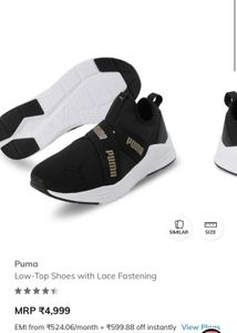 Puma Women's Black Slip-On Sneakers