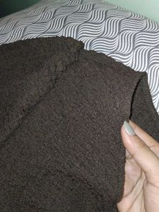 Brown Tie-Front Crop Top