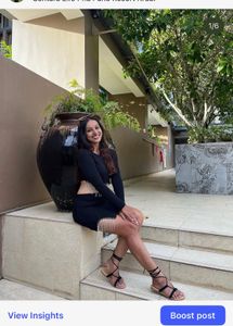 Black Two-Piece Set with Rhinestone Fringe