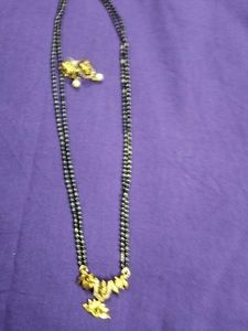 Gold Mangalsutra with Earrings 🤩