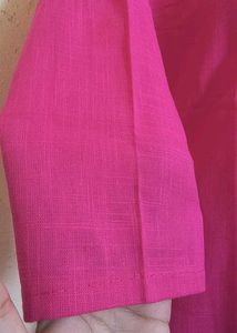 Pink Cotton Long Kurta for Women | Bust 36 |Length
