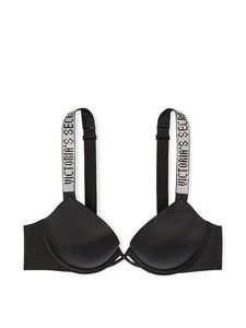 Victoria's Secret Black Bra with Bling Straps