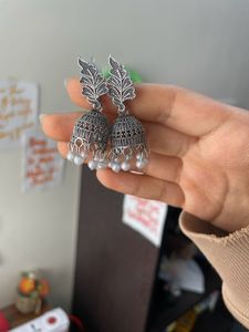 Oxidized Pearl Jhumka