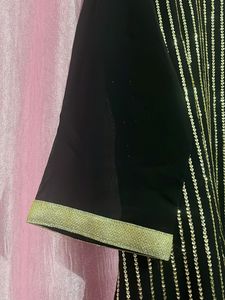 Elegant Black &amp; Gold Kurta