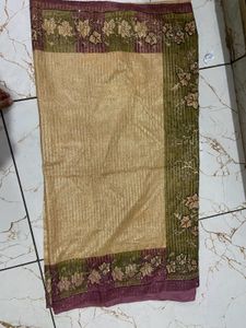 A Party Wear Net Dual Coloured Saree