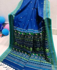 Brand New Vibrant Blue Ethnic Dolabedi Saree