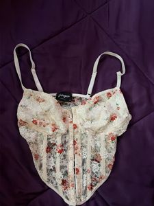 Floral Lace Corset Top