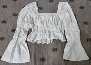 White Full-Sleeve Top