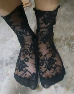 Black Lace Ankle Socks