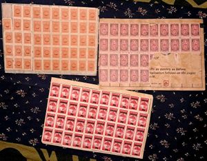 India 258 vintage discount stamps on 3 pages