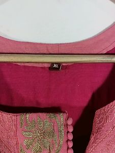 Pink Embroidered Kurta (Women)