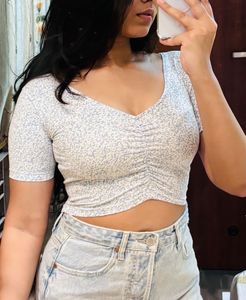 Cute Ruched Crop Top