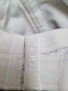 Trylo 44D White Cotton Bra