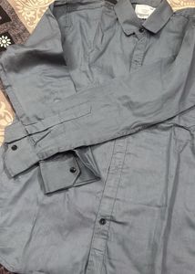 Men's Grey Long Sleeve Casual Shirt