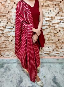 Elegant Maroon Kurta Set with Dupatta