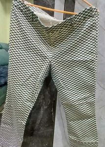 Patterned Black &amp; White Pants