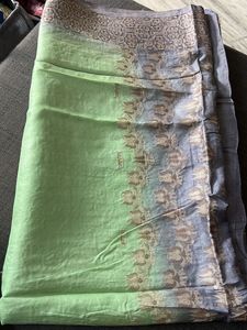 Beautiful Green & Grey Saree