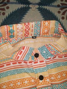 Patterned Long Sleeve Kurti + Shirt