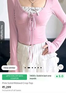 Coquette pink top (UNUSED)