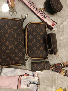 Designer Monogram Crossbody Bag Set