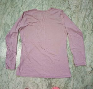 Pink Full Sleeves T Shirt