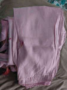 Beautiful Pink Kurta Set with Floral Dupatta