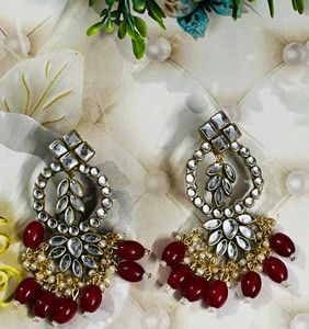 Woman Fancy Party Wear Havey Long Size Earrings