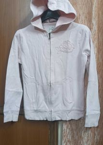 Cute Pink Rose Zip-Up Hoodie